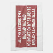 Alle lessen die ze hadden gehad, hadden geen invlo theedoek (Verticaal)