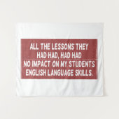 Alle lessen die ze hadden gehad, hadden geen invlo wandkleed (Voorkant (horizontaal))