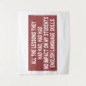 Alle lessen die ze hadden gehad, hadden geen invlo wandkleed (Voorkant)