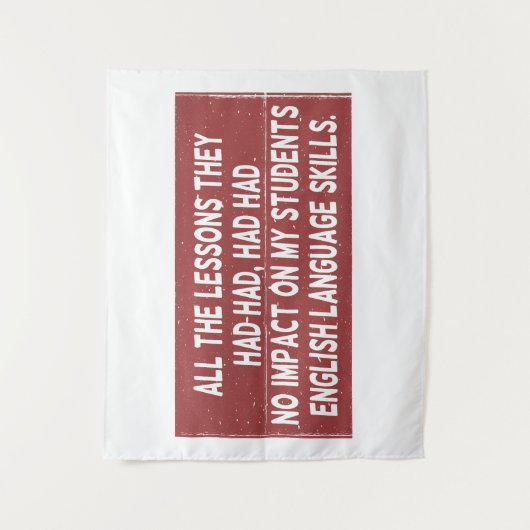 Alle lessen die ze hadden gehad, hadden geen invlo wandkleed (Voorkant)