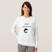 Alle levens zijn GELIJK1: GRATIS PALESTINA Solidar T-shirt (Voorkant volledig)