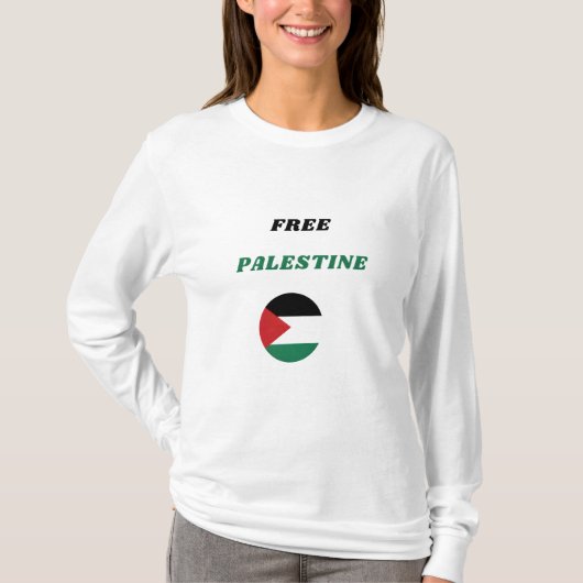 Alle levens zijn GELIJK1: GRATIS PALESTINA Solidar T-shirt (Voorkant)