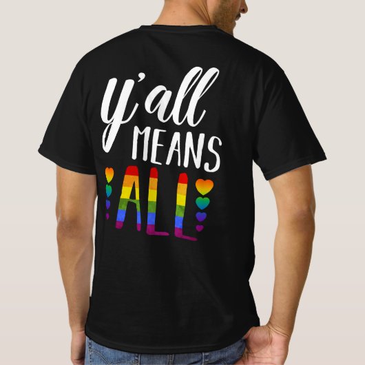 Alle LGBT Gay Lesbian Pride Parade T-shirt (Achterkant)