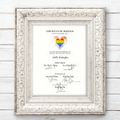 Alle LGBT-weddenschappen Pride Rainbow Heart Poster