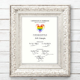 Alle LGBT-weddenschappen Pride Rainbow Heart Poster