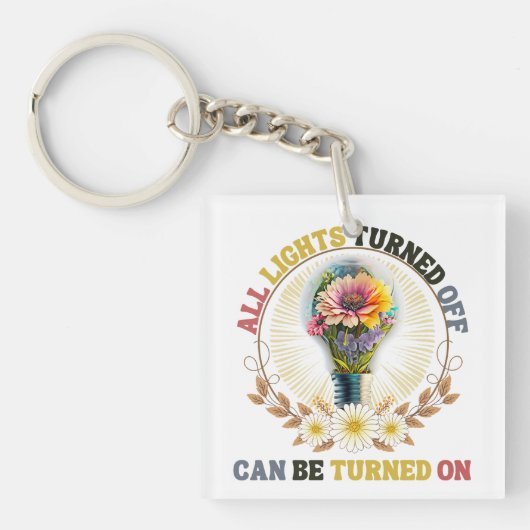 Alle lichten kunnen worden ingeschakeld sleutelhanger (voorkant)
