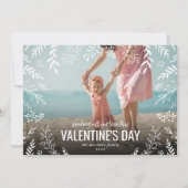 Alle liefde botanische overlay foto Valentijn Feestdagenkaart (Voorkant)