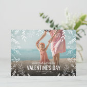 Alle liefde botanische overlay foto Valentijn Feestdagenkaart (Staand voorkant)