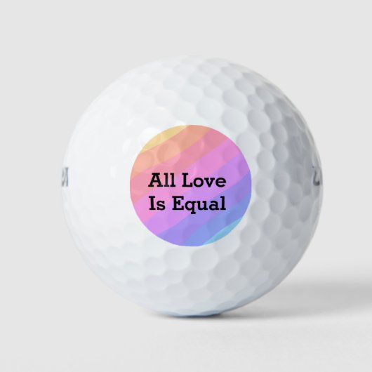 Alle liefde is gelijk aan regenboogpride Month LGB Golfballen (Voorkant)