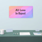 Alle liefde is gelijk aan regenboogpride Month LGB Spandoek (Beurs)