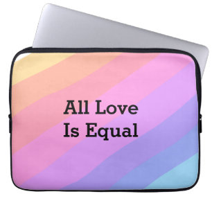 Alle liefde is gelijk regendboog trots Maand LGBT Laptop Sleeve