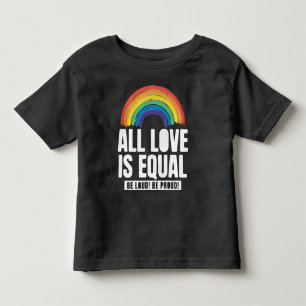 Alle liefde is gelijke prijs voor lesbische, homos kinder shirts