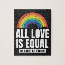Alle liefde is gelijke prijs voor lesbische, homos legpuzzel