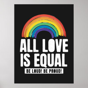 Alle liefde is gelijke prijs voor lesbische, homos poster