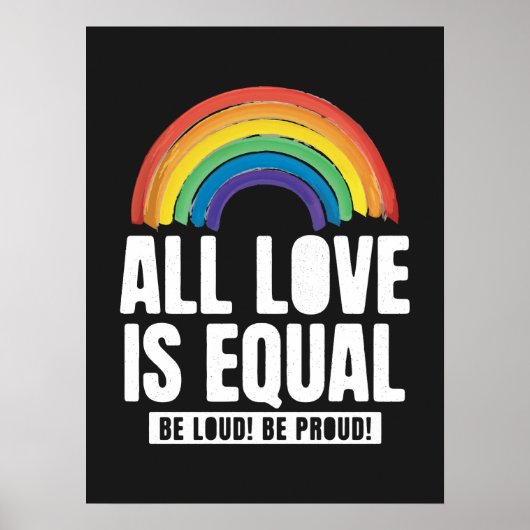 Alle liefde is gelijke prijs voor lesbische, homos poster (Voorkant)