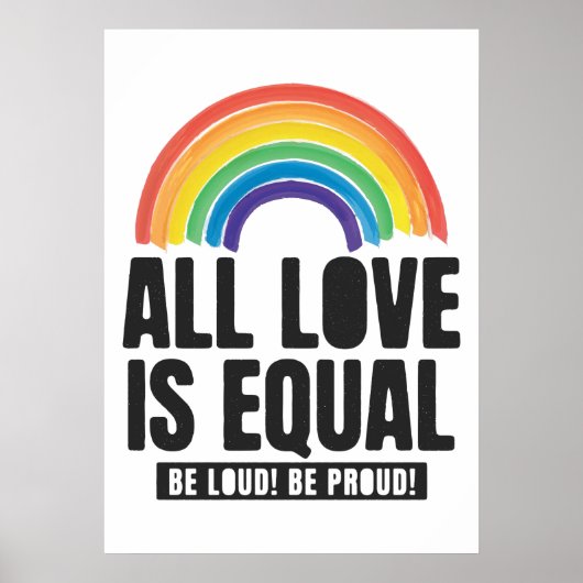 Alle liefde is gelijke prijs voor lesbische, homos poster (Voorkant)
