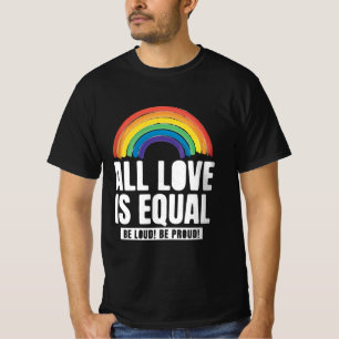 Alle liefde is gelijke prijs voor lesbische, homos t-shirt