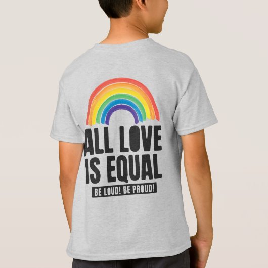 Alle liefde is gelijke prijs voor lesbische, homos t-shirt (Achterkant)