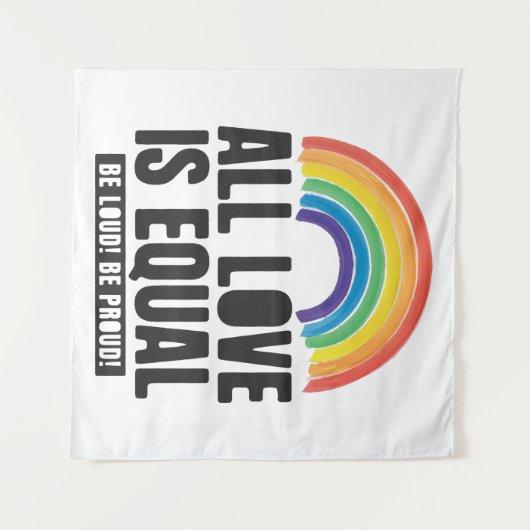 Alle liefde is gelijke prijs voor lesbische, homos wandkleed (Voorkant (horizontaal))