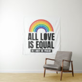 Alle liefde is gelijke prijs voor lesbische, homos wandkleed (In situ)