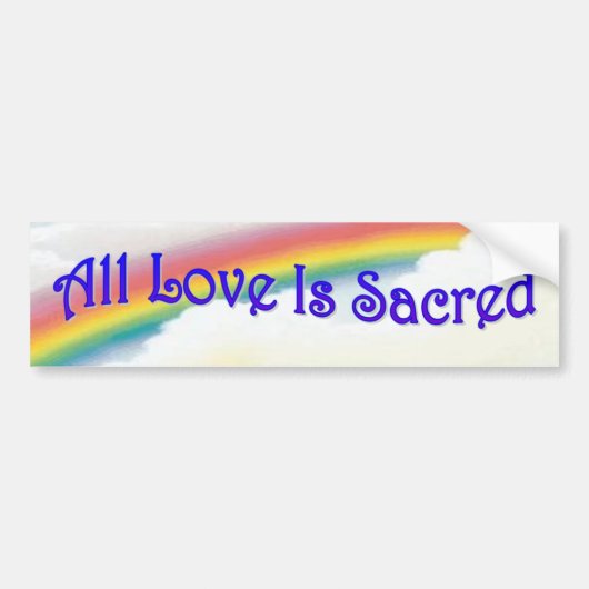 Alle Liefde Is Heilig BS Bumpersticker (Voorkant)