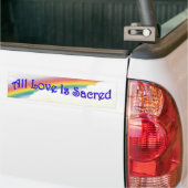 Alle liefde is heilig bumpersticker (Op Truck)