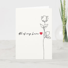 Alle Liefde Roos Kaart