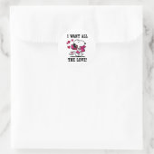 Alle Liefde Valentijn Ronde Sticker (Tas)