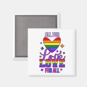 Alle liefdesliefhebbers - LGBTQ+ Pride Magneet (Voorkant / Achterkant)