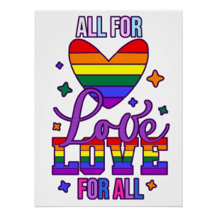 Alle liefdesliefhebbers - LGBTQ+ Pride Perfect Poster