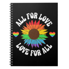 Alle liefdesliefhebbers voor iedereen | Gay Pride  Notitieboek