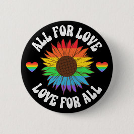 Alle liefdesliefhebbers voor iedereen | Gay Pride  Ronde Button 5,7 Cm