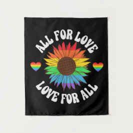 Alle liefdesliefhebbers voor iedereen | Gay Pride  Wandkleed