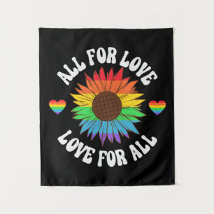 Alle liefdesliefhebbers voor iedereen   Gay Pride  Wandkleed