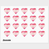 Alle liefdesWaterverf Roze Hart Sticker (Vel)
