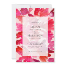 Alle liefdesWaterverf roze rode bruiloft