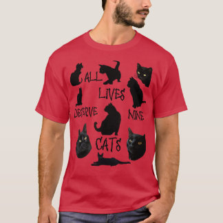 Alle liften verdienen negen katten met een vetvrij t-shirt