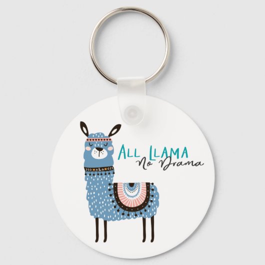 Alle Llama No Drama Sleutelhanger (Voorkant)