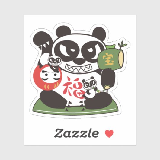 Alle Lucky Panda God Sticker (Vel)