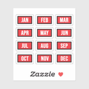 Alle maanden - Maanden van het jaar Sticker