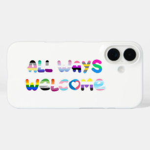 Alle manieren Welkom LGBTQIA+ inclusiviteit queer  iPhone 16 Hoesje