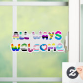 Alle manieren Welkom LGBTQIA+ inclusiviteit queer  Raamsticker (Huis)
