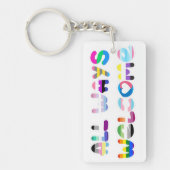 Alle manieren Welkom LGBTQIA+ inclusiviteit queer Sleutelhanger (Voorkant)