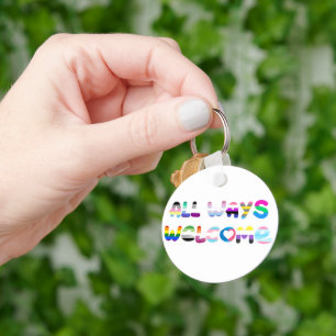 Alle manieren Welkom LGBTQIA+ inclusiviteit queer Sleutelhanger