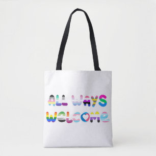 Alle manieren Welkom LGBTQIA+ inclusiviteit queer Tote Bag