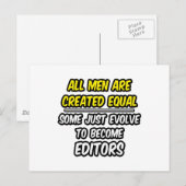 Alle Mannen worden gelijk Creëer...editors Briefkaart (Voorkant / Achterkant)