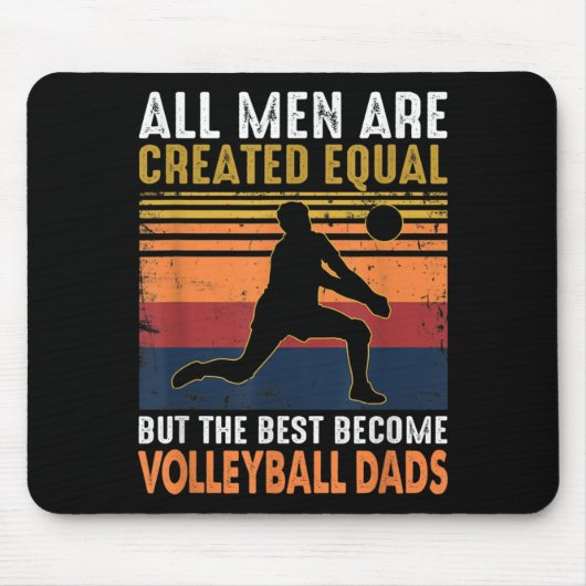 Alle Mannen zijn Creëer Equal Volleyball Pap Vinta Muismat (Voorkant)