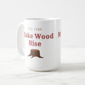 Alle maten maken hout rijzen koffiemok (Voorkant links)