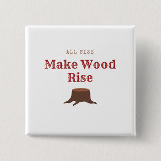 Alle maten maken hout rijzen vierkante button 5,1 cm