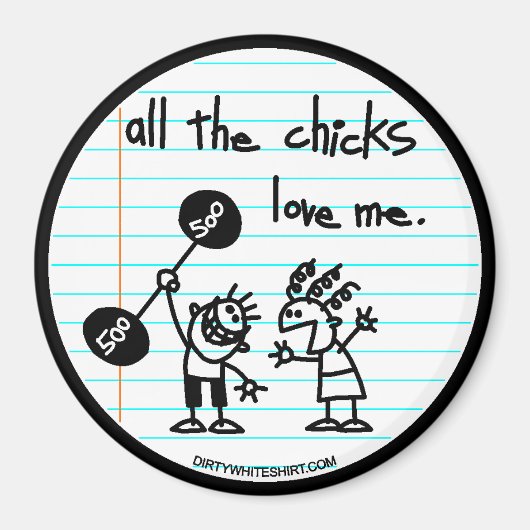 Alle meiden houden van me. magneet (Voorkant)